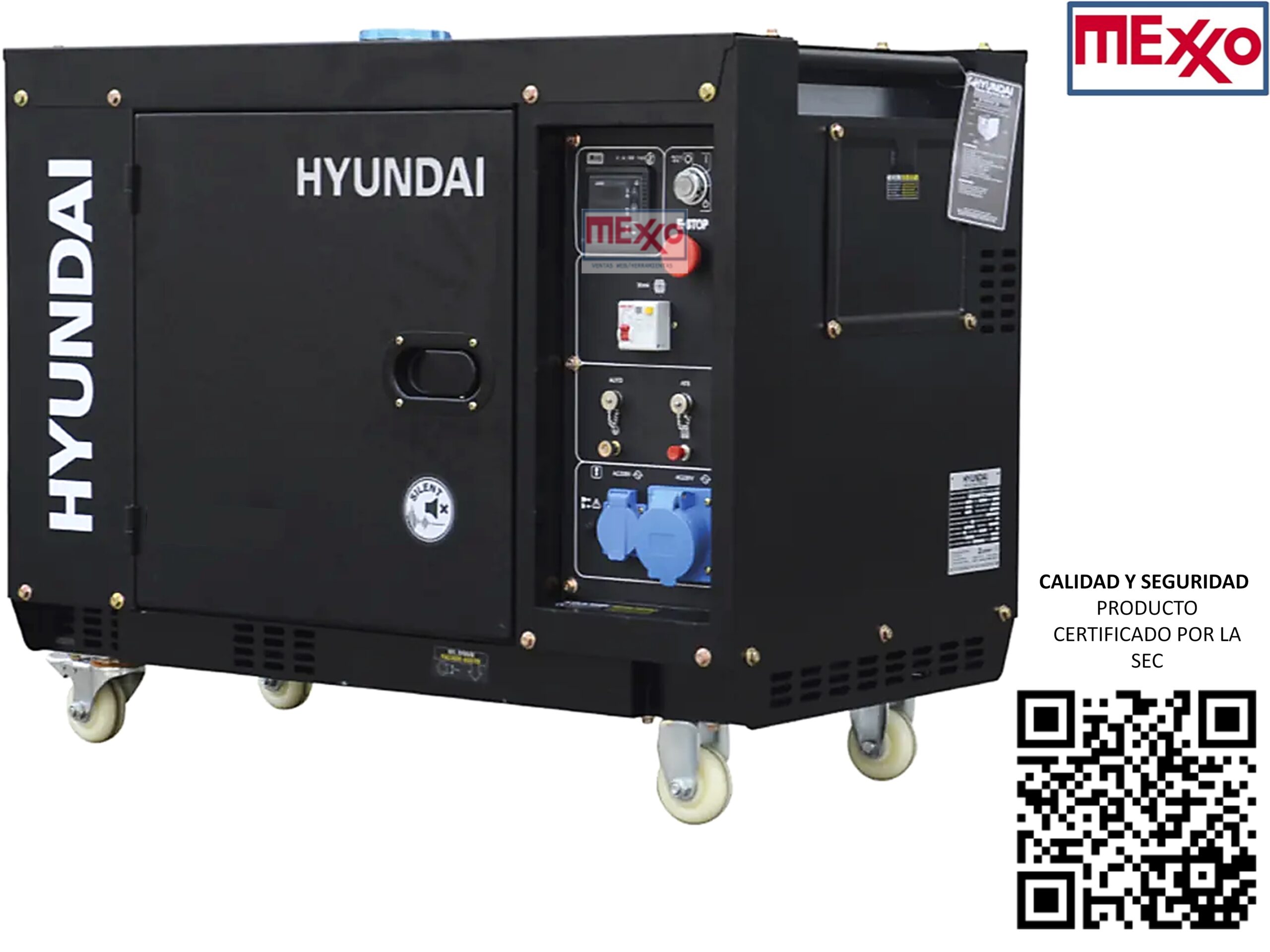 Generador Diesel 8,5 Kva Ats Insonorizado Hyundai Sello Sec - Imagen 4