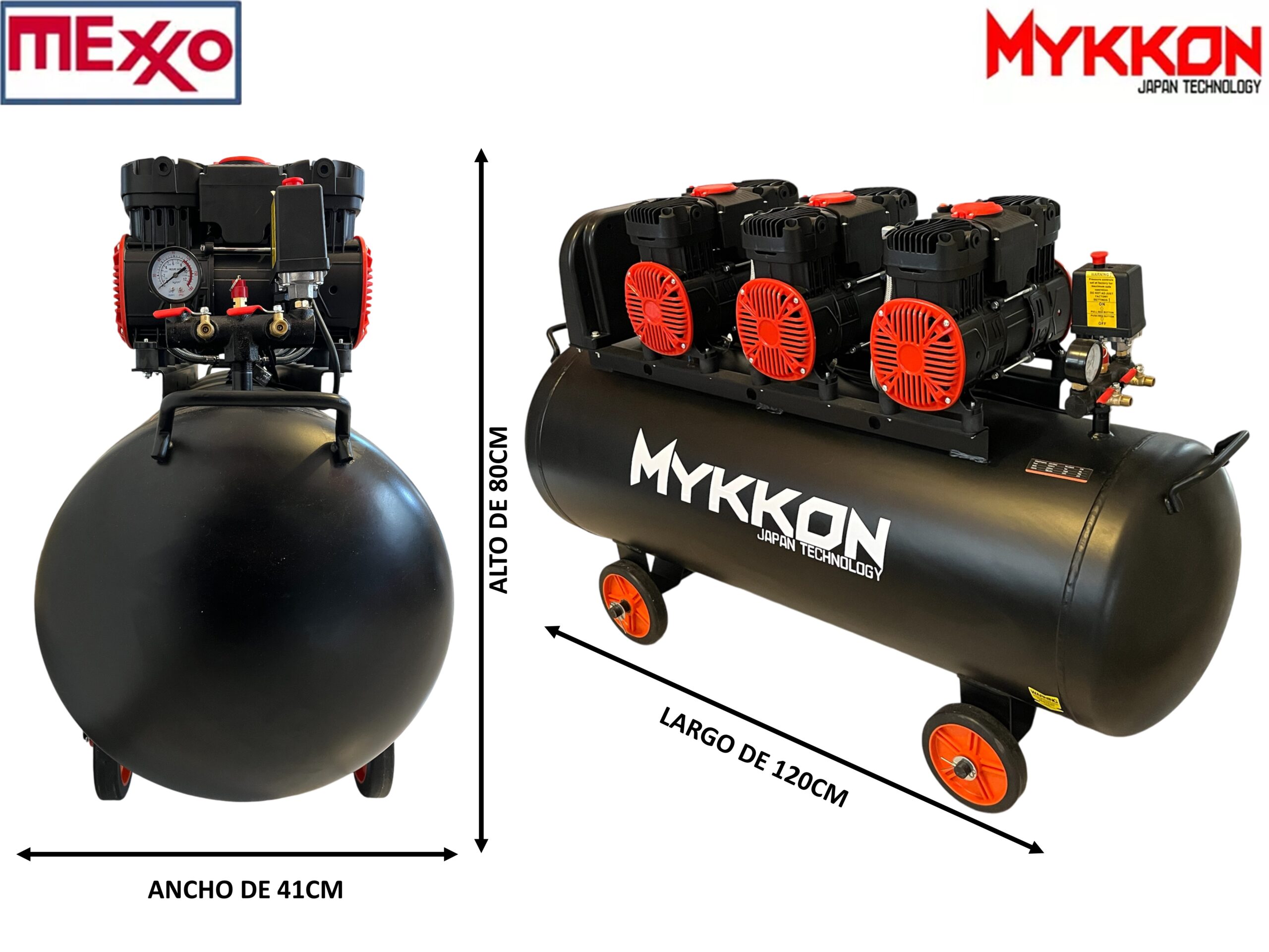 Compresor Dental Silencioso 6hp 180lt Mykkon Japón - Imagen 3