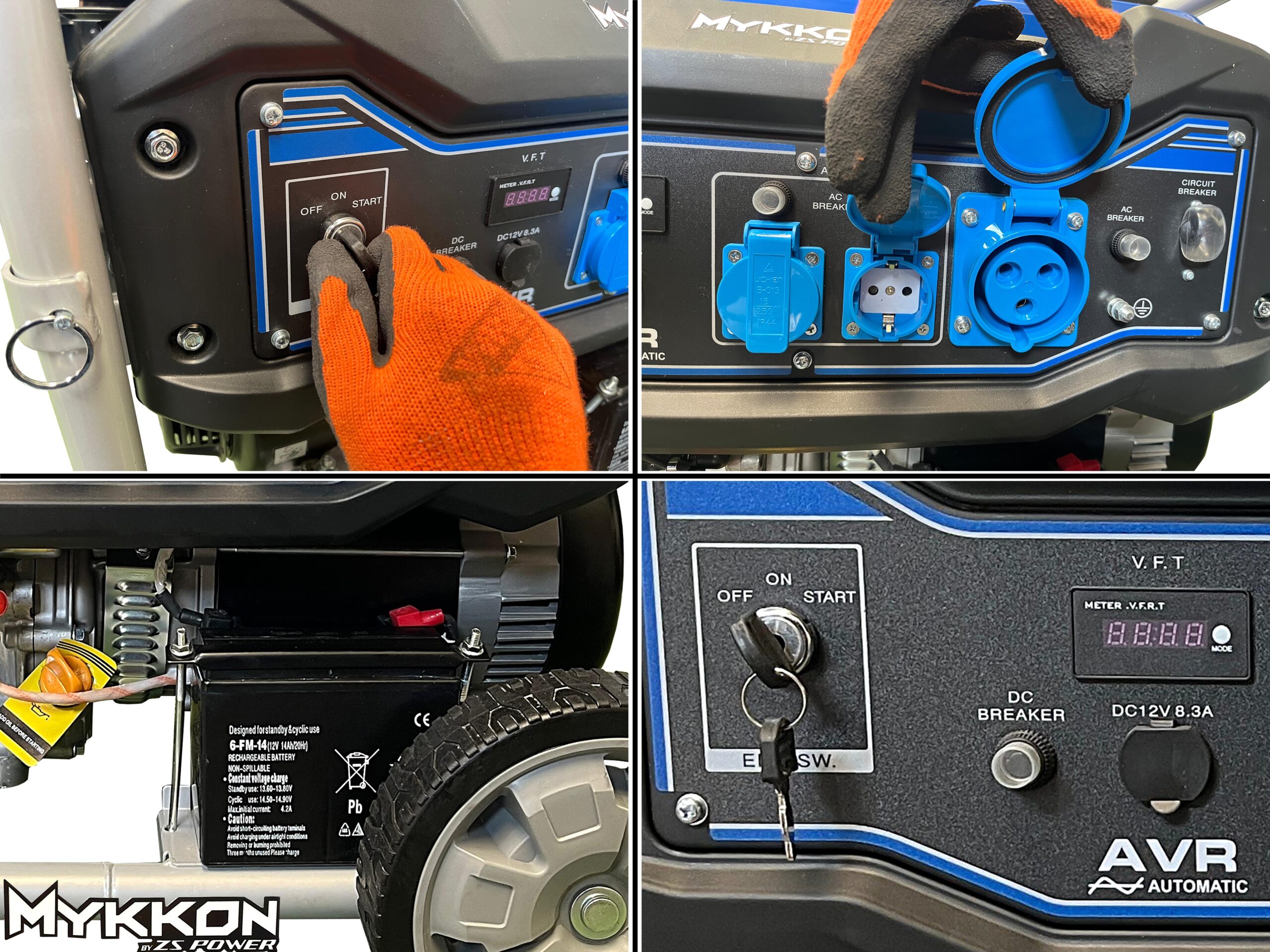 Generador Eléctrico 8500w Partida Eléctrica Mykkon Lic Japon Sello Sec - Imagen 4
