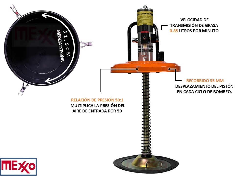 Grasera Neumática 35 litros TOYAKI - Imagen 4